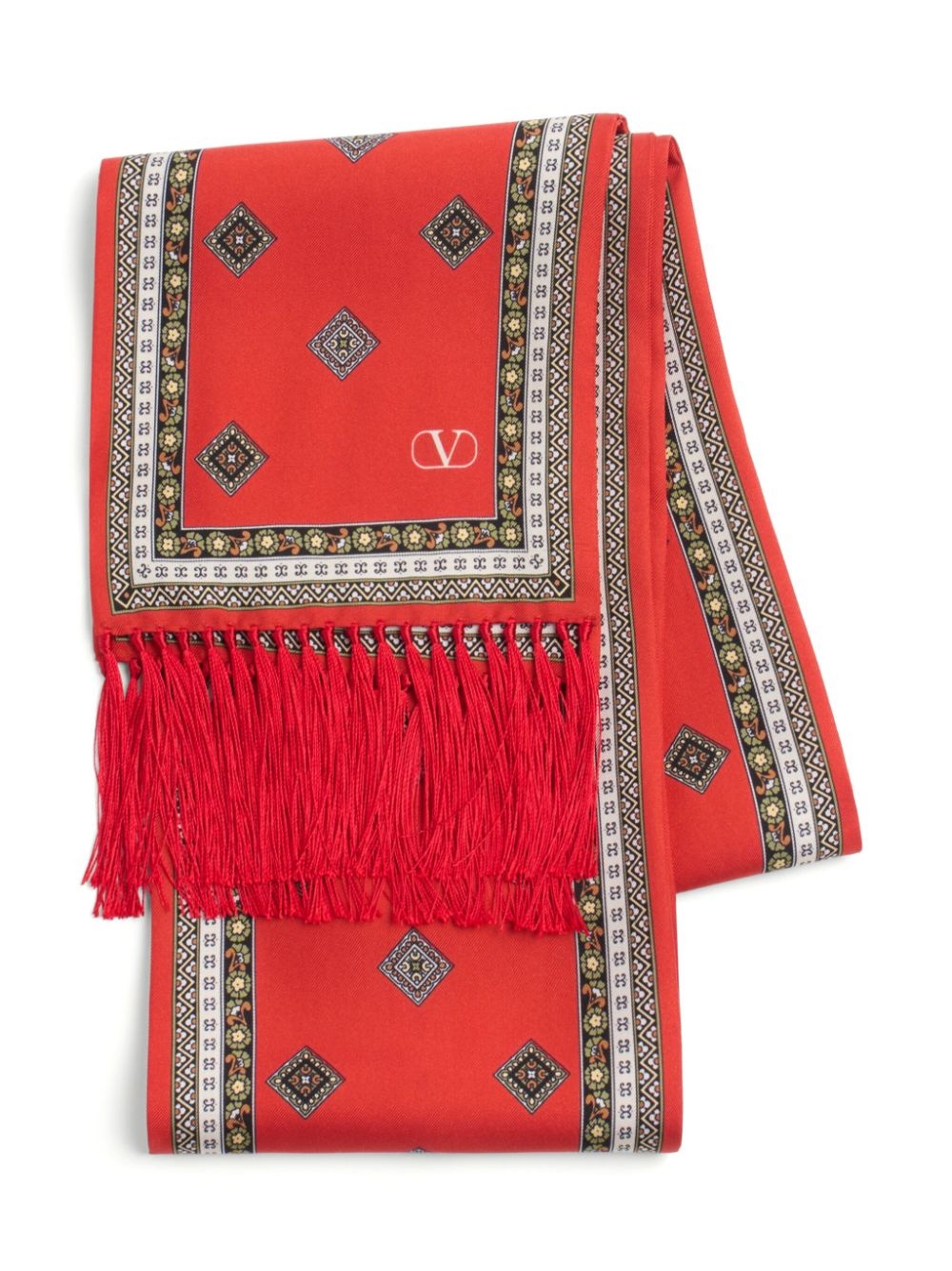 geometric print scarf - 2