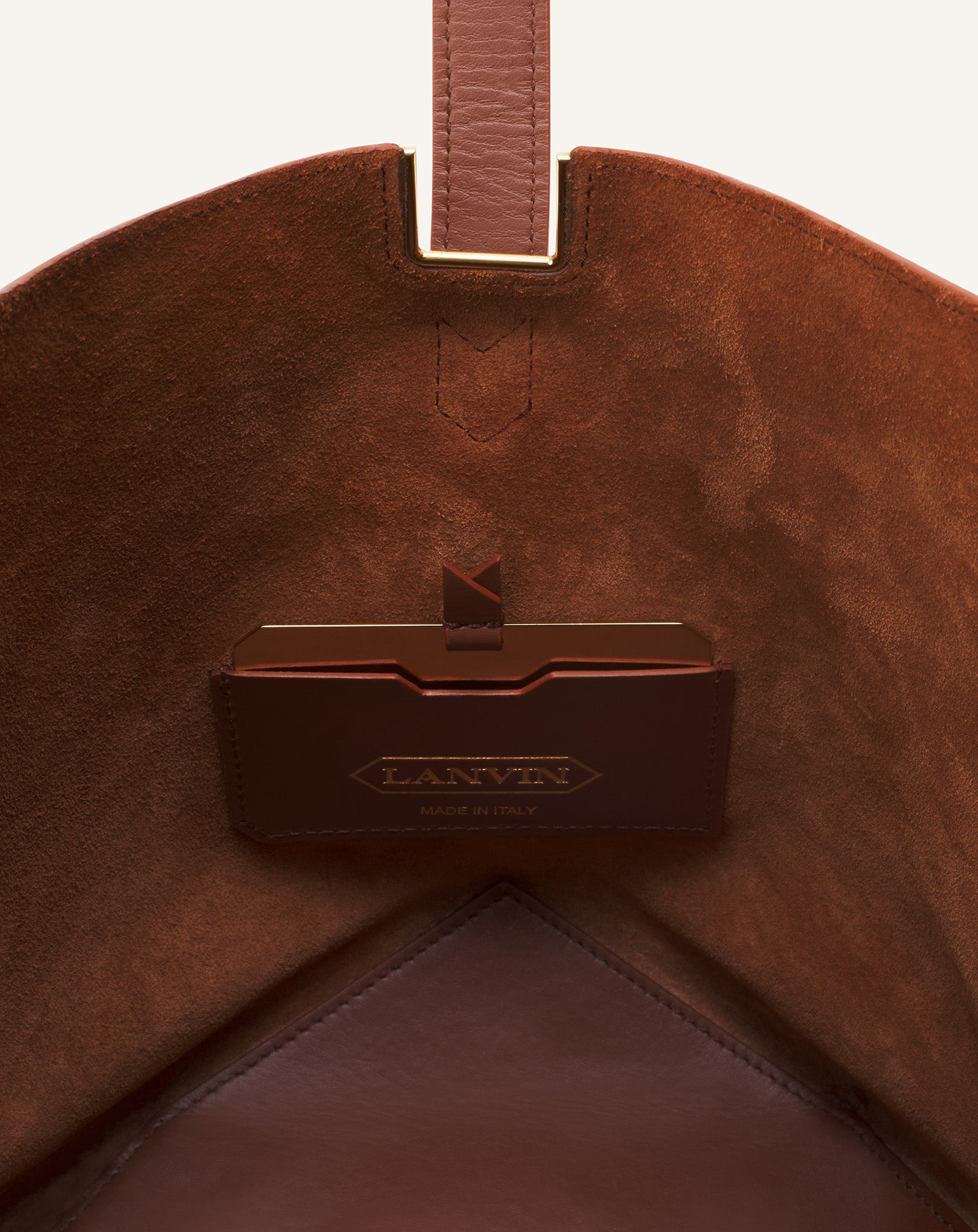CATCH BY LANVIN MEDIUM LEATHER BUCKET BAG - 8