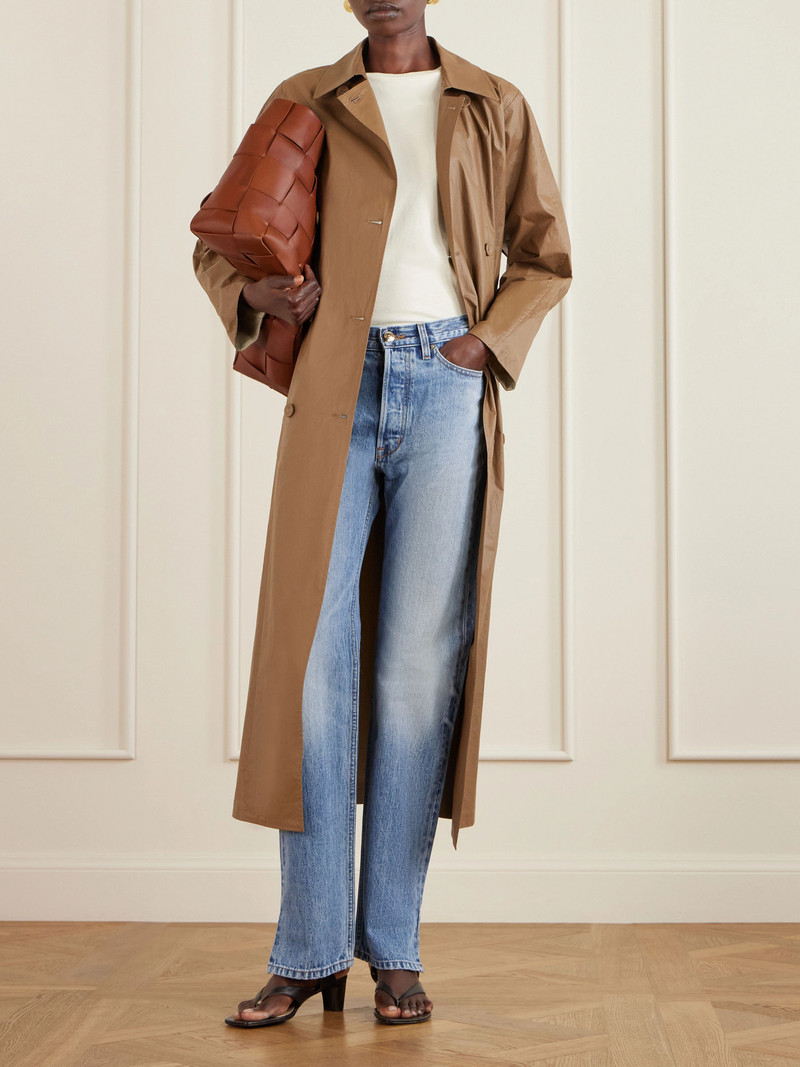 TWP Double-breasted Coated Cotton-canvas Trench Coat outlook
