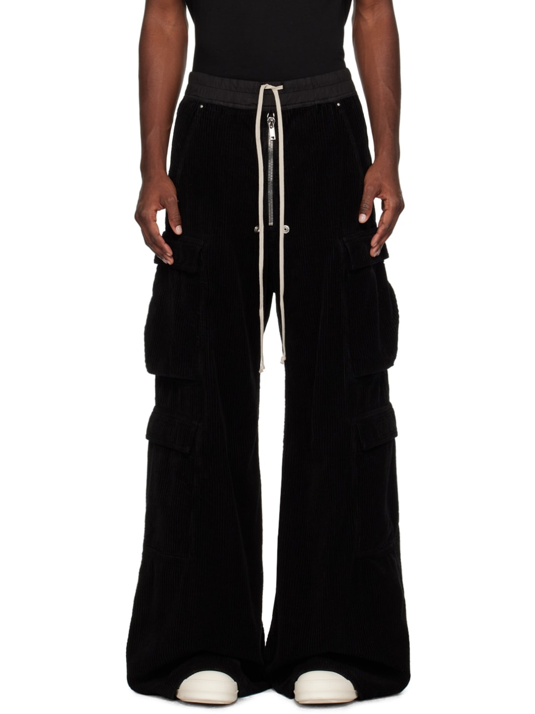Black Double Jumbo Belas Cargo Pants - 1