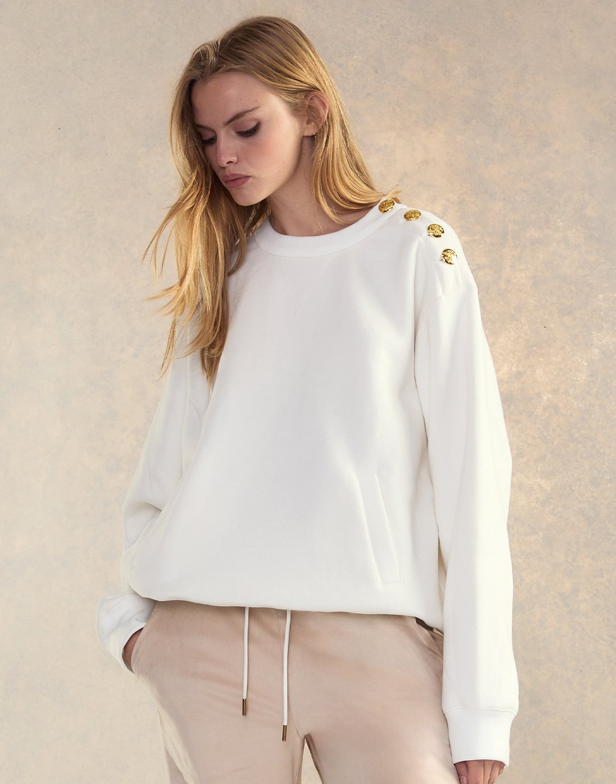 Button Up Sweatshirt - 1