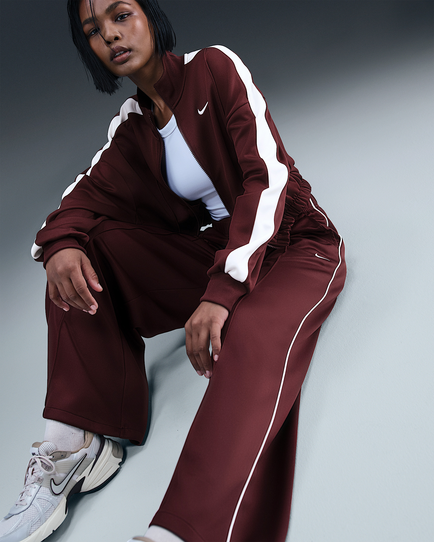 Nike Sportswear Women's Mid-Rise Wide-Leg Track Pants - 5