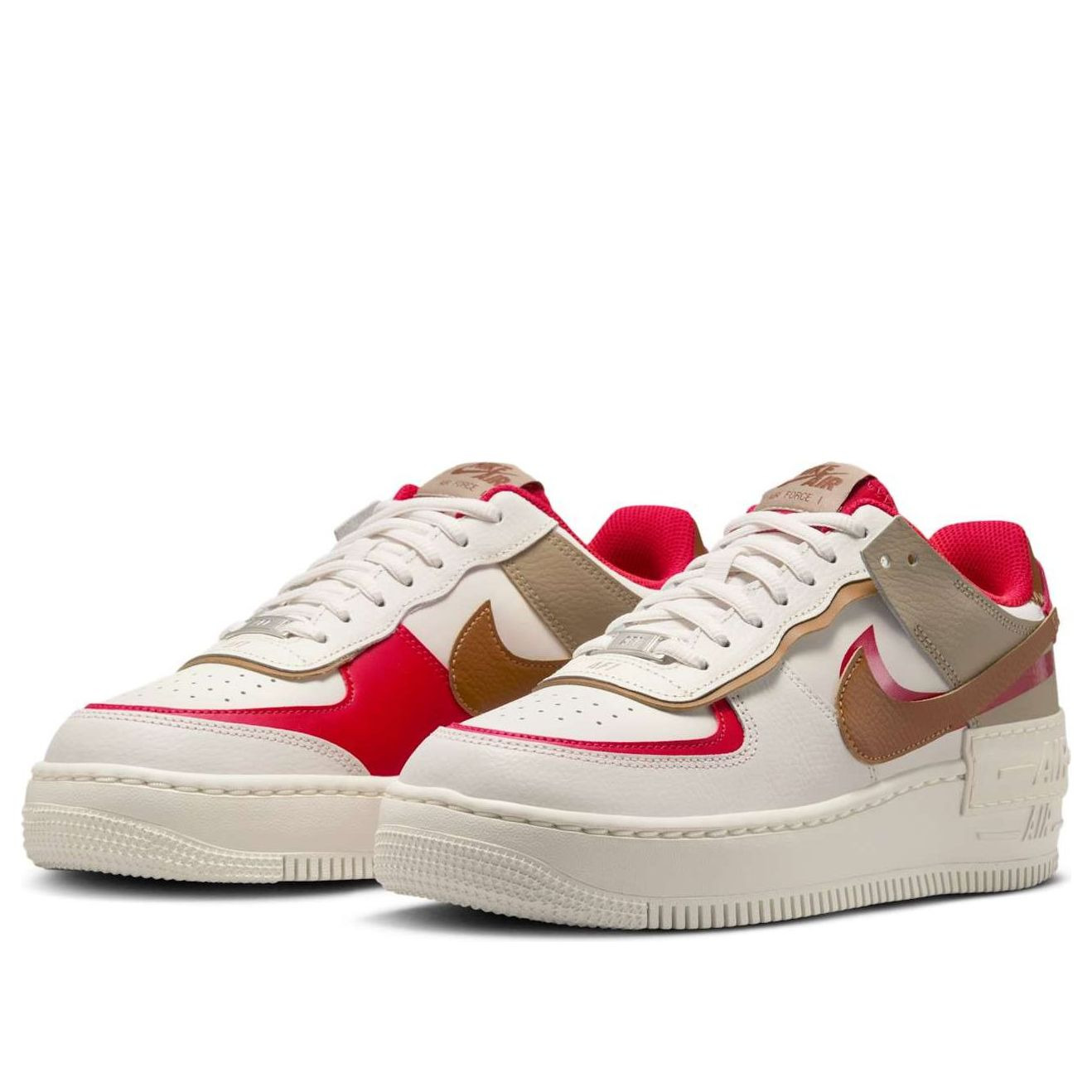 (WMNS) Nike Air Force 1 Shadow 'Phantom Fire Red Khaki' HQ3400-030 - 3