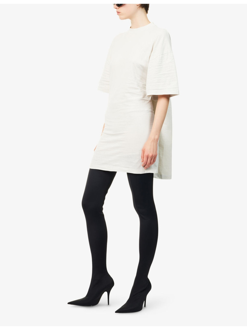 BALENCIAGA Regular-Fit Back-Panel Cotton-Jersey Mini Dress outlook