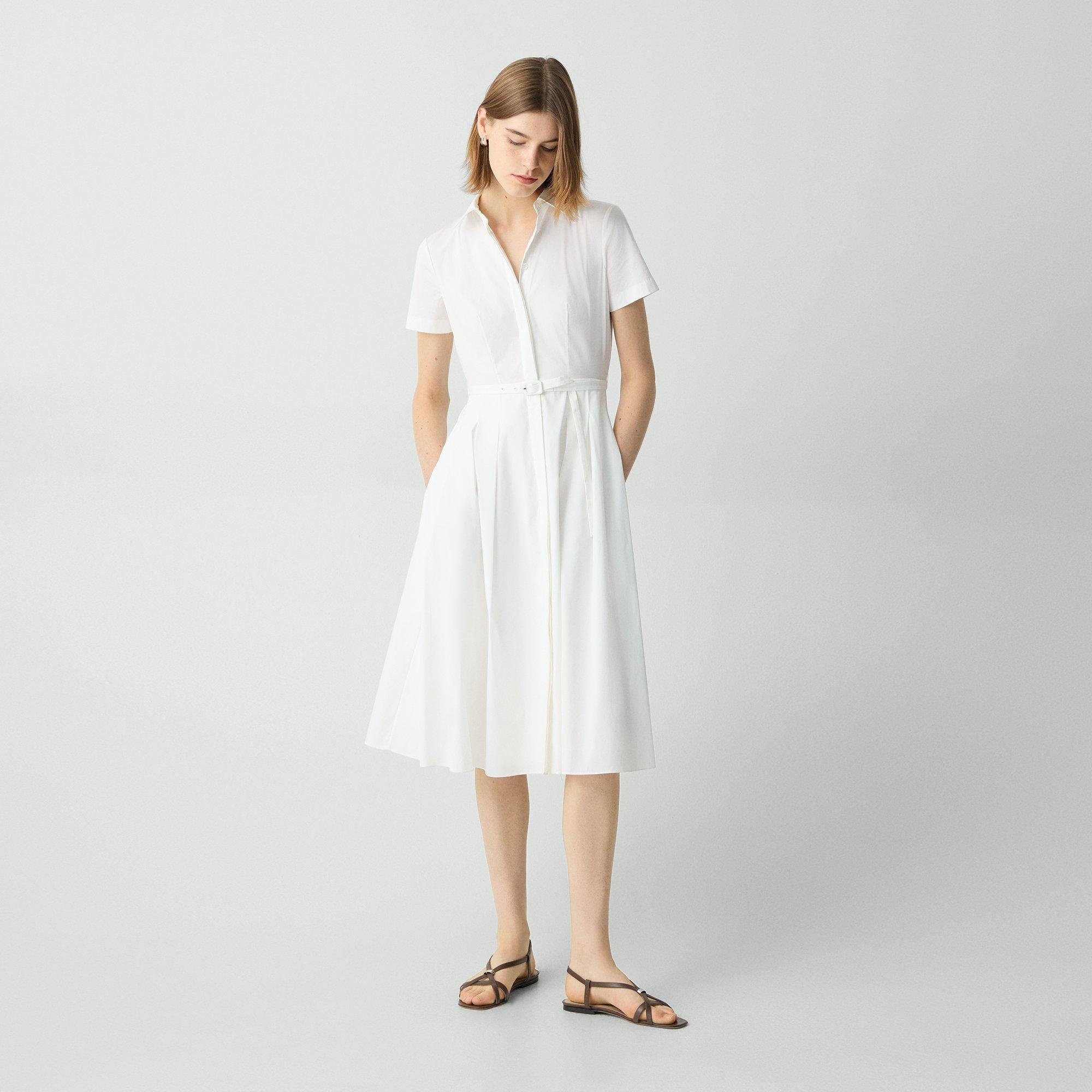 Short-Sleeve Shirt Dress in Good Cotton - 2