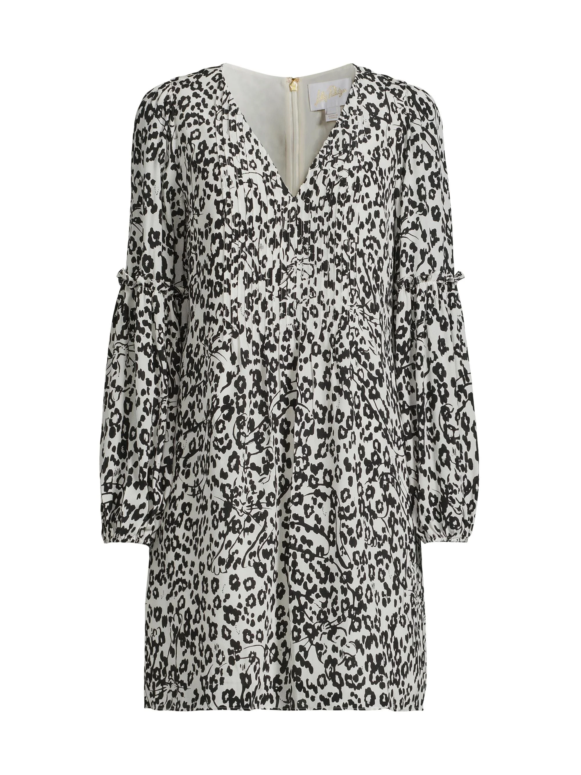 Women's Cleme Leopard Silk Dress - Coconut - 1