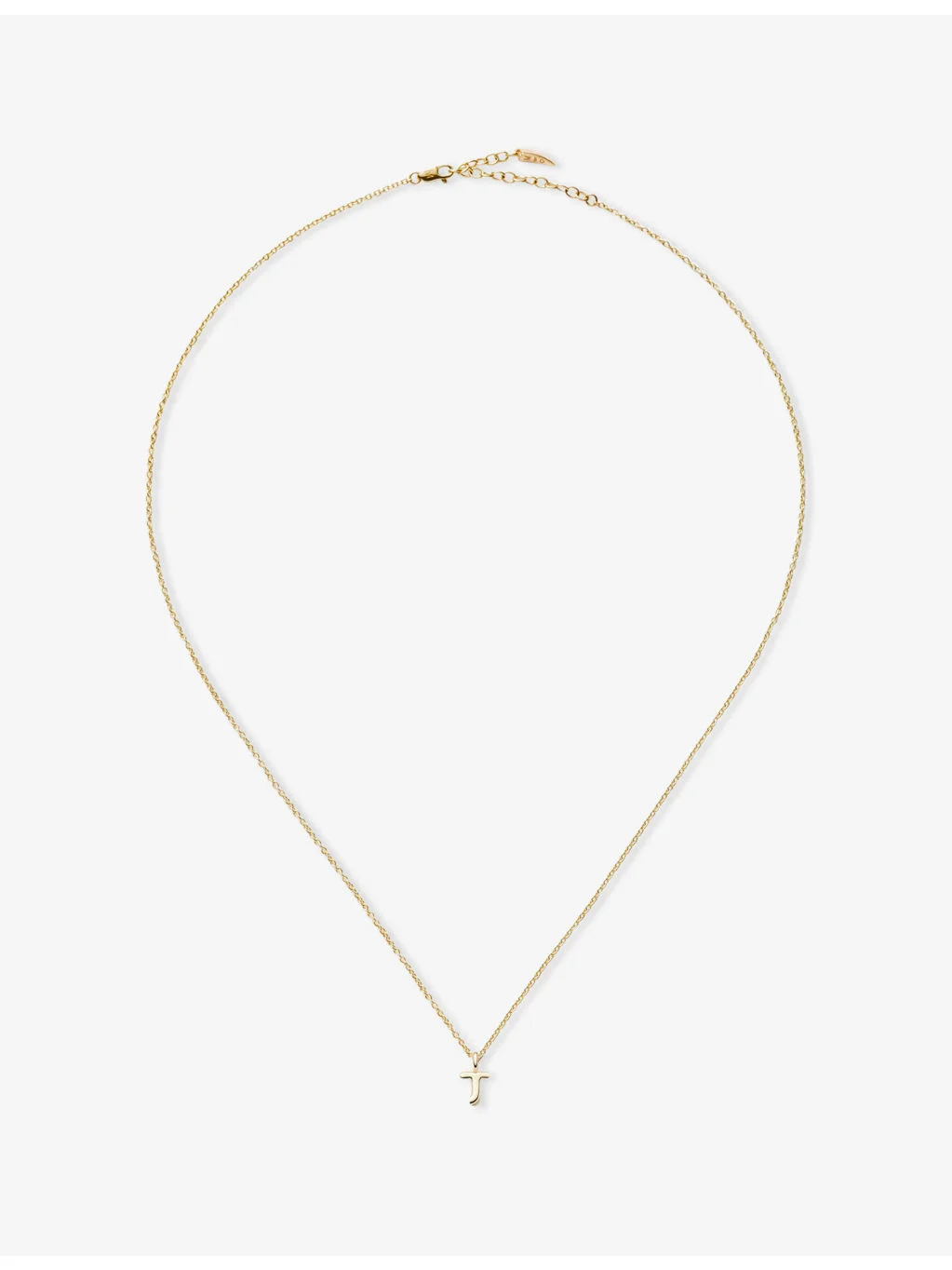 Initial A 14ct Yellow Gold Mini Pendant Necklace - 1