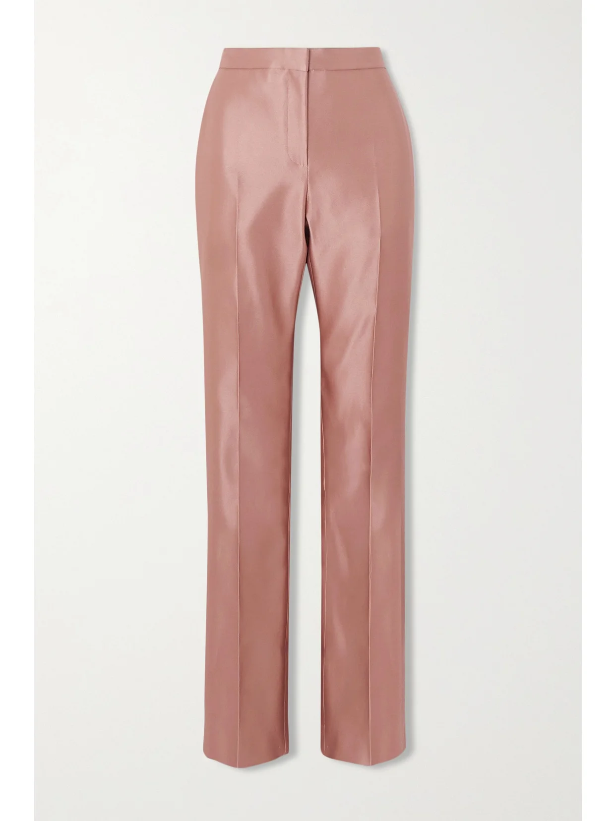 Duchesse Silk-satin Straight-leg Pants - 1
