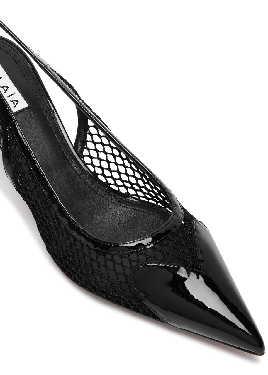 Coeur 55 patent leather slingback pumps - 4