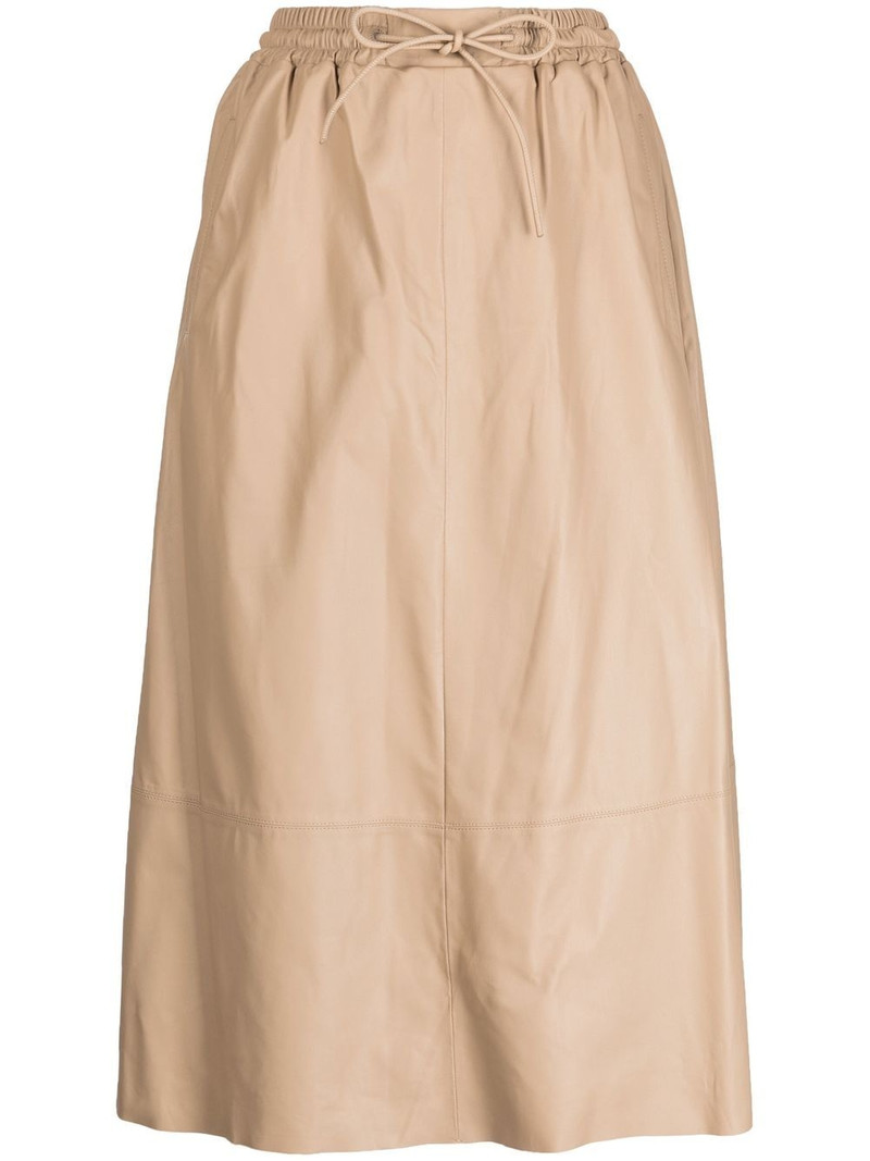 leather flared skirt 1
