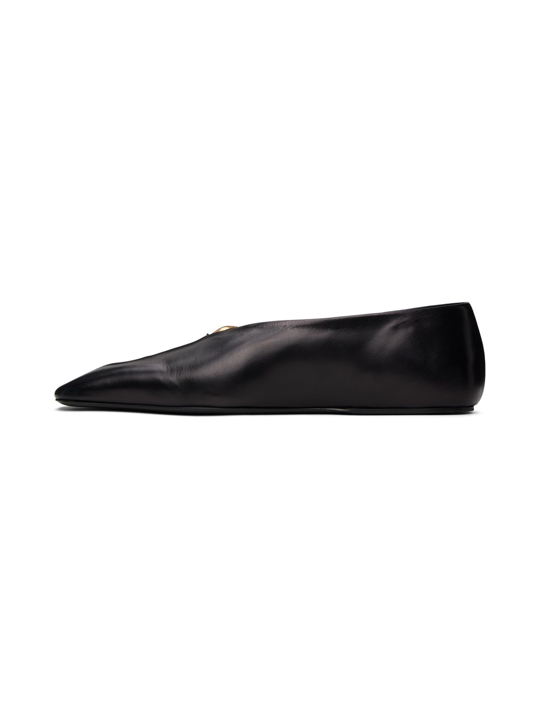Black Cutout Ballerina Flats - 3