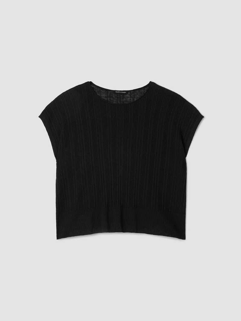Organic Linen Cotton Crew Neck Top 1