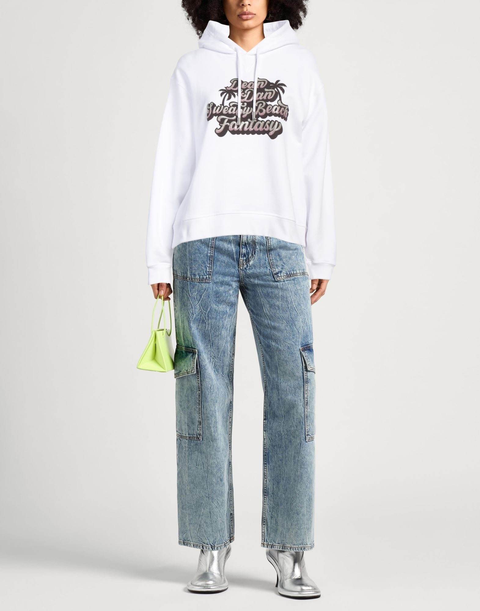 White Women's Hooded Sweatshirt - 2