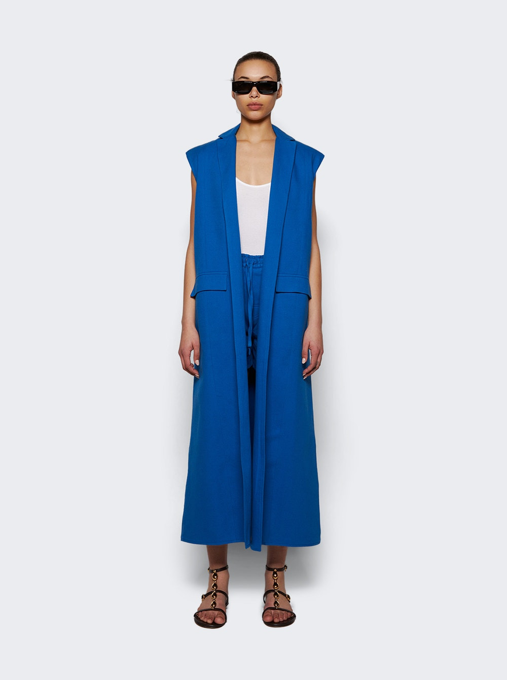 The Elongated Vest Yves Blue - 3