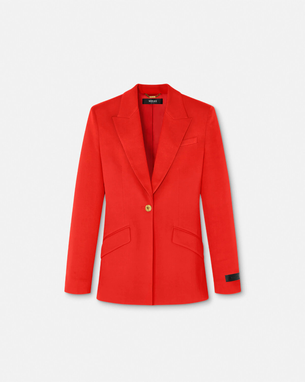 Wool Single-Breasted DV Blazer - 1