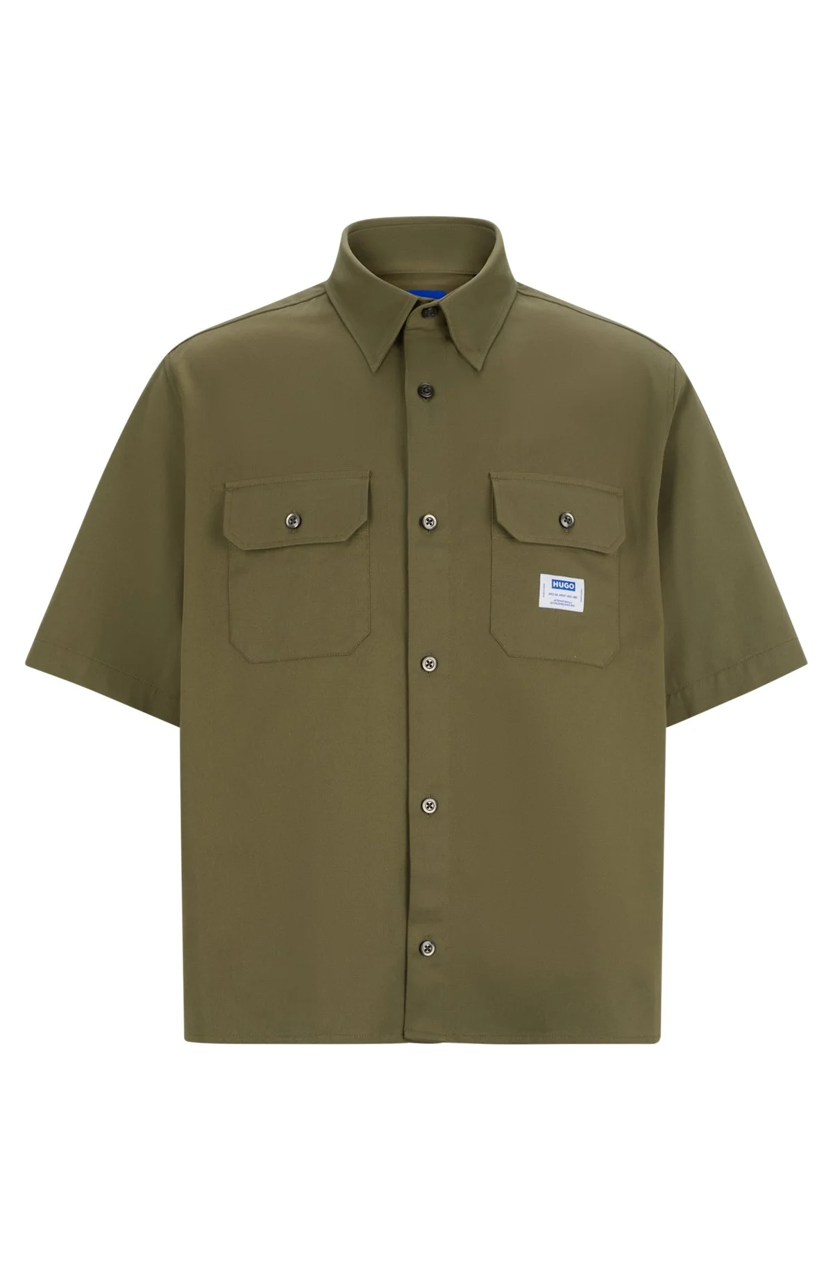 OVERSIZED-FIT SHIRT IN COTTON TWILL WITH ZIP CLOSURE - 1