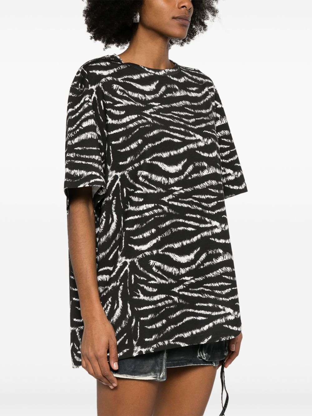 zebra-print T-shirt - 3