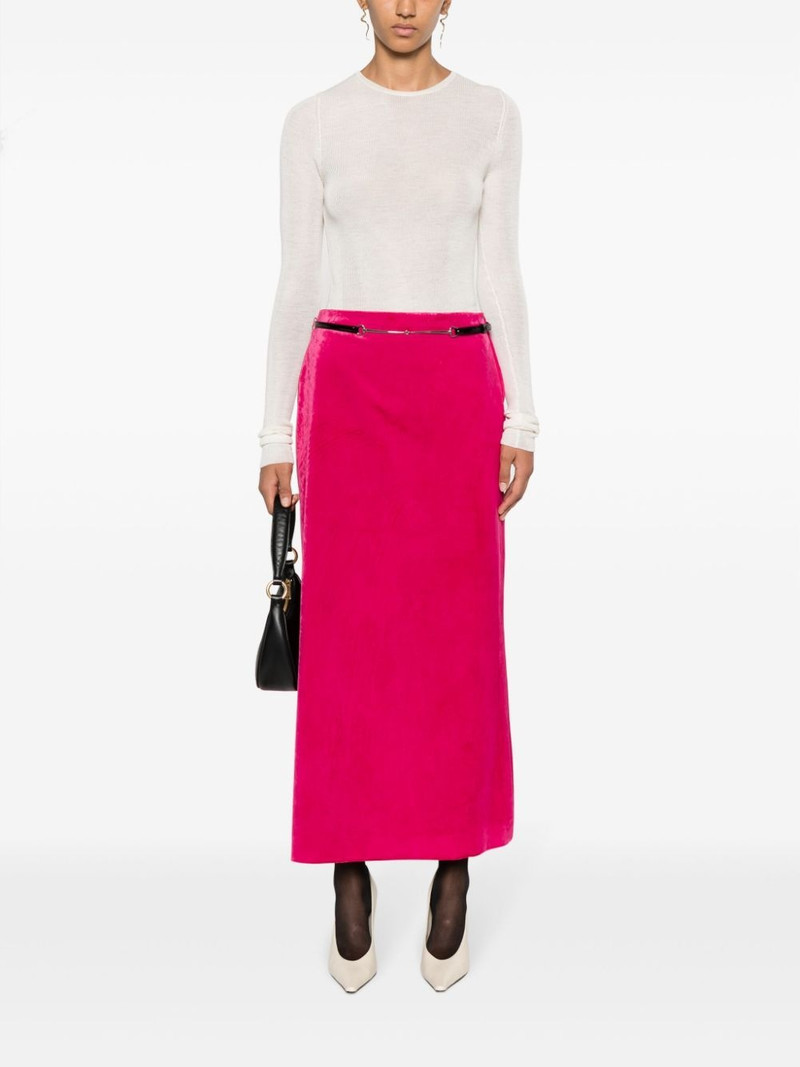 GUCCI belted velvet maxi skirt outlook