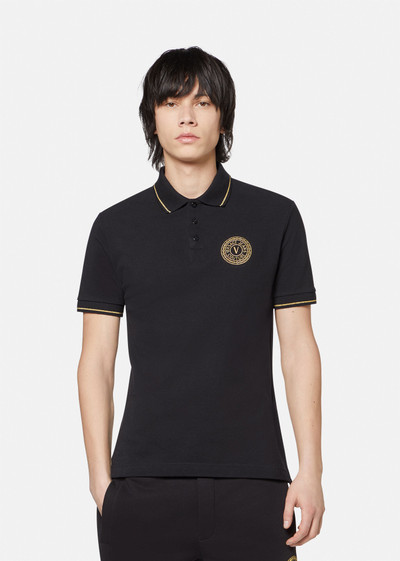 VERSACE JEANS COUTURE V-Emblem Motif Polo Shirt outlook