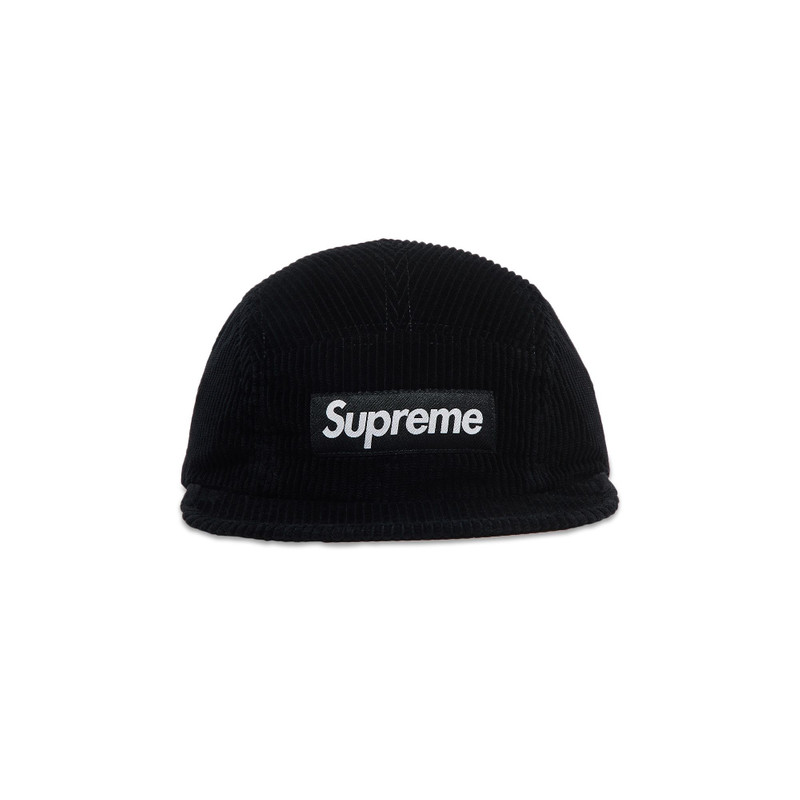Supreme Corduroy Camp Cap 'Black' - 1
