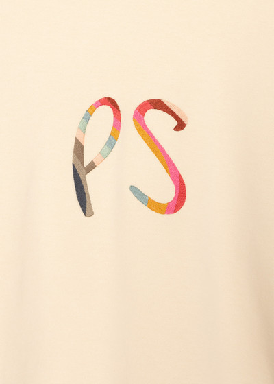 Paul Smith Ecru Cotton 'Spray Swirl' Logo Sweatshirt outlook
