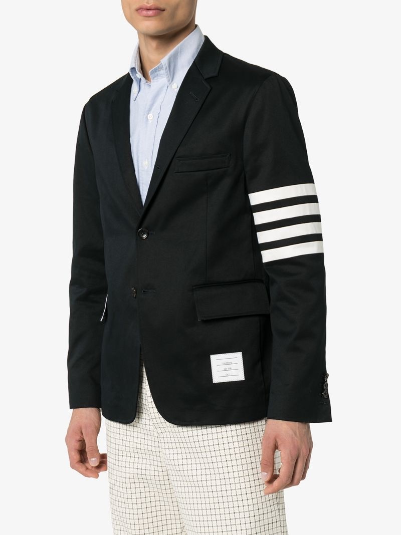 unconstructed 4-Bar single-breasted blazer - 3