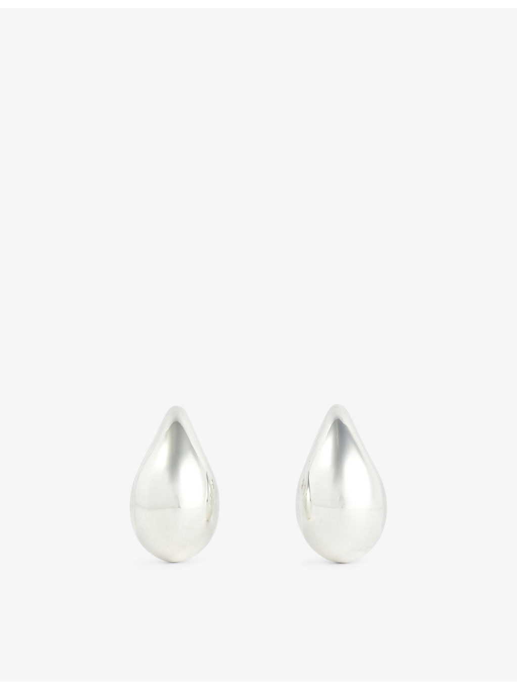 Drop logo-engraved sterling-silver earrings - 1
