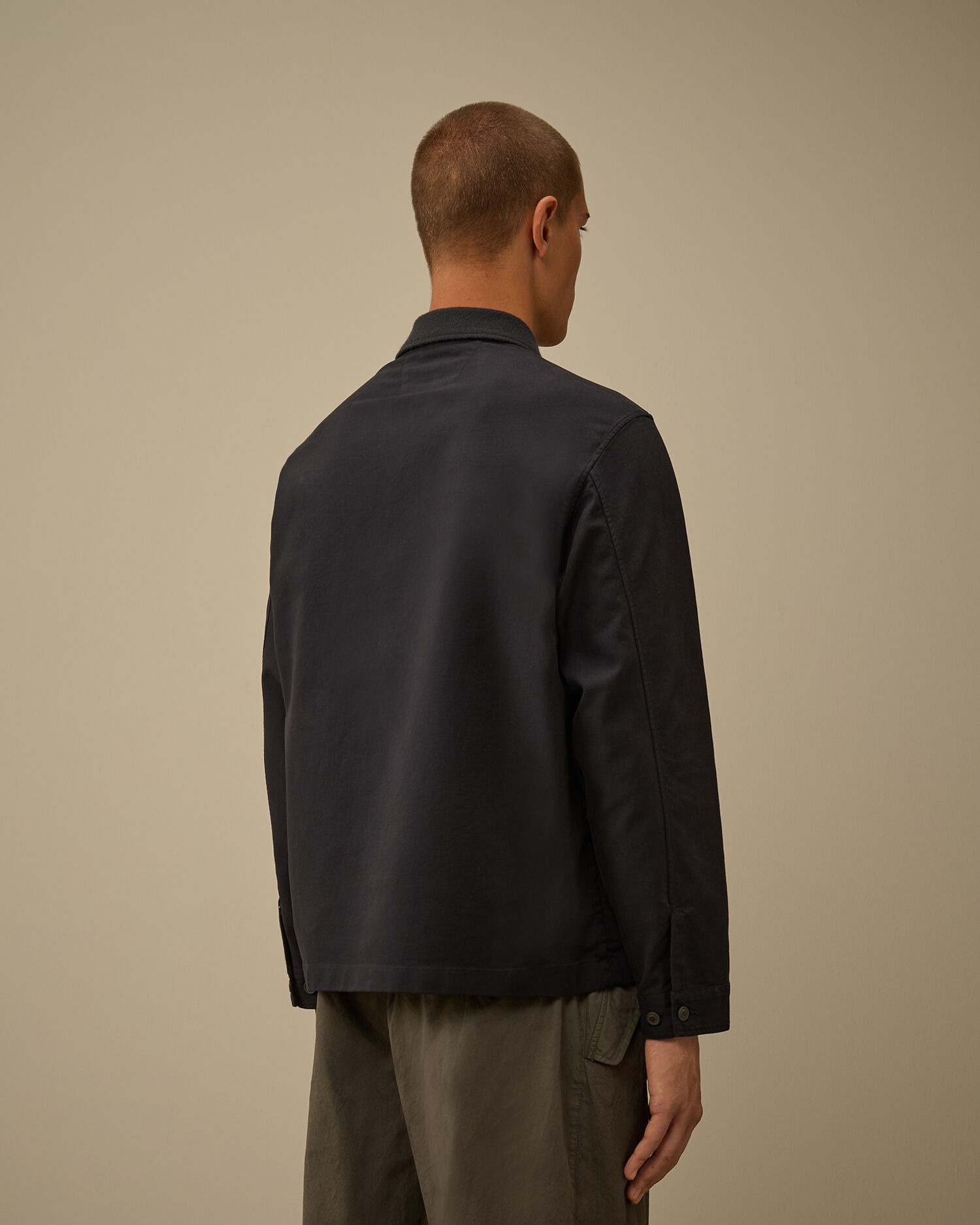 Cotton/Nylon Double Satin Lens Utility Button Overshirt - 4