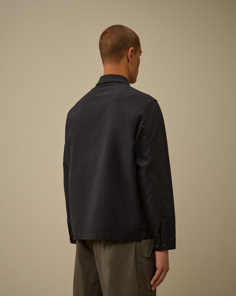 Cotton/Nylon Double Satin Lens Utility Button Overshirt 4