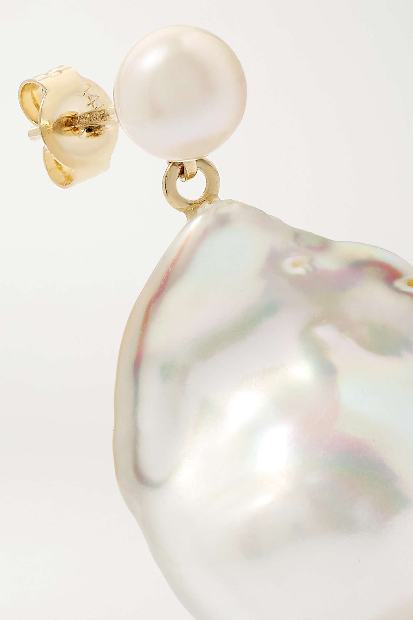 Duality 14-karat gold pearl earrings - 4