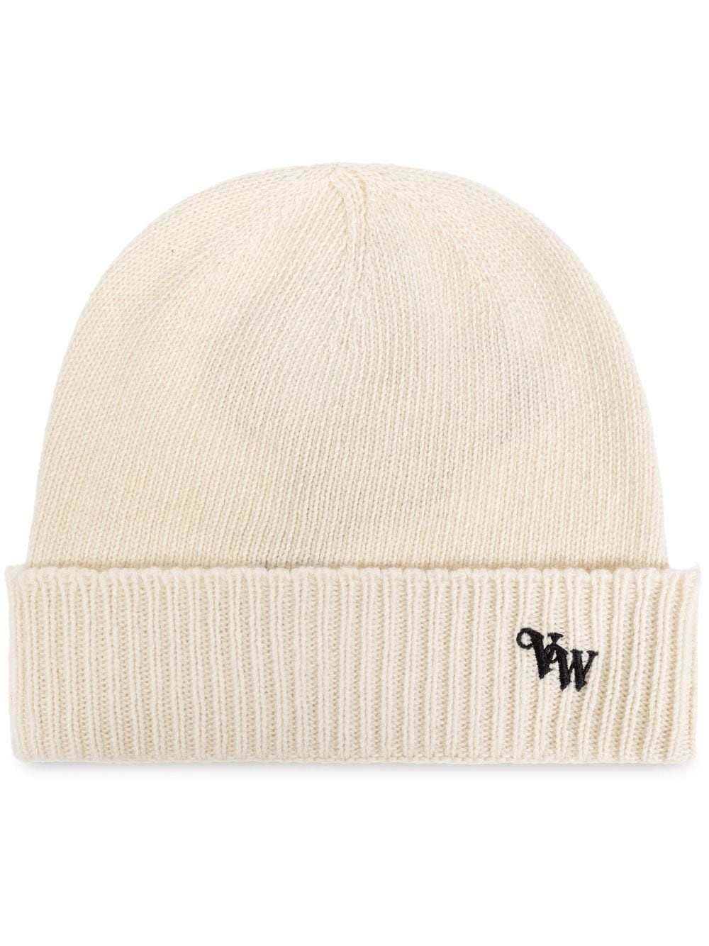 logo-embroidered cashmere beanie - 1