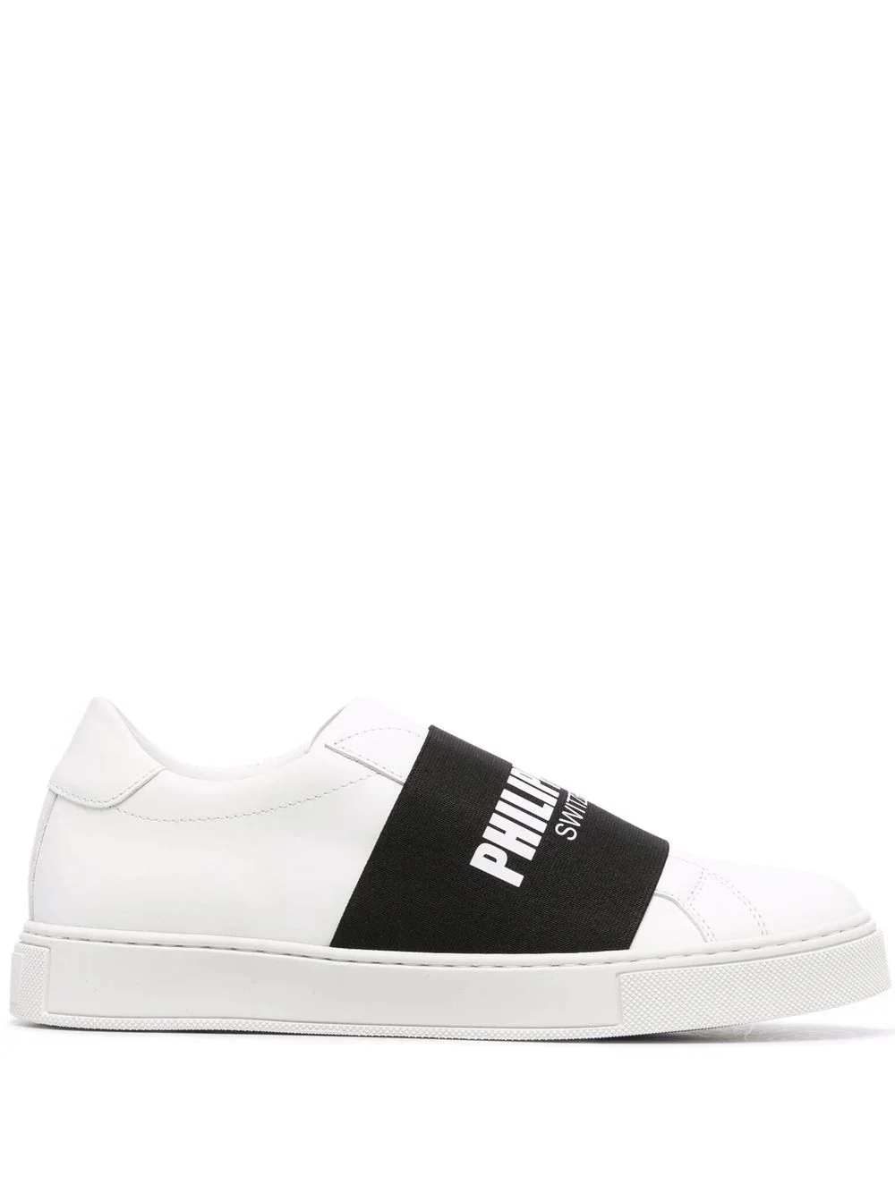 logo-print slip-on trainers - 1