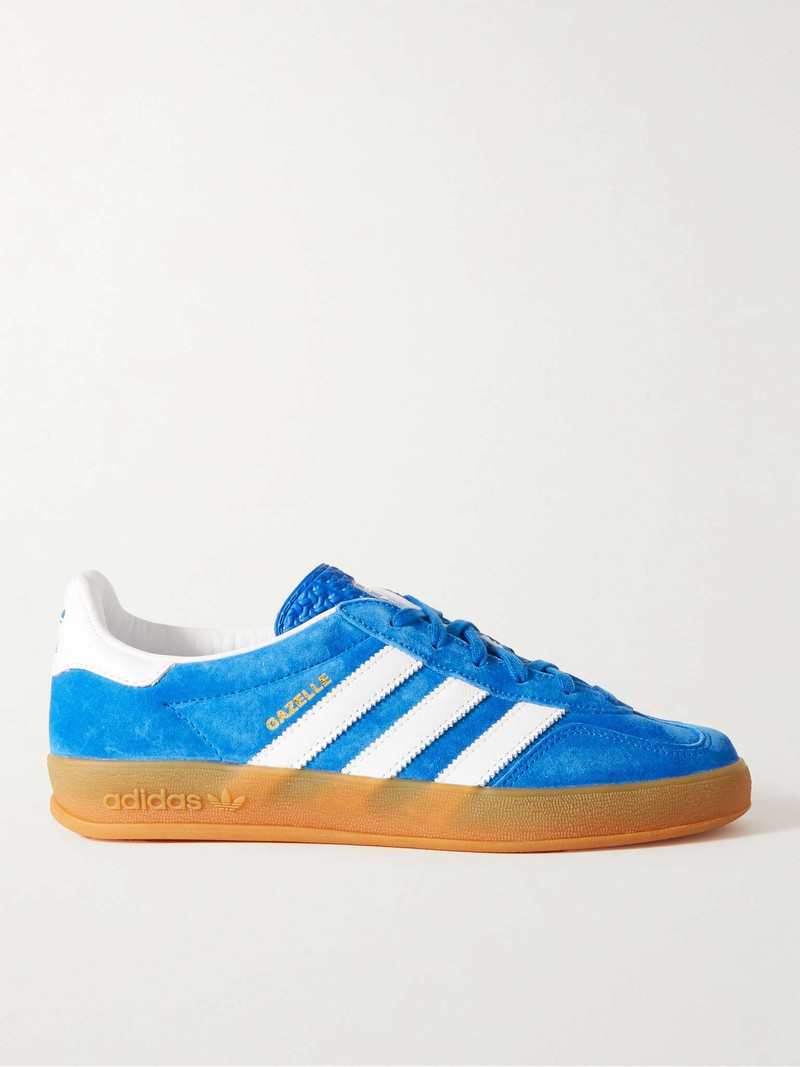 Gazelle Indoor Leather-Trimmed Suede Sneakers - 1