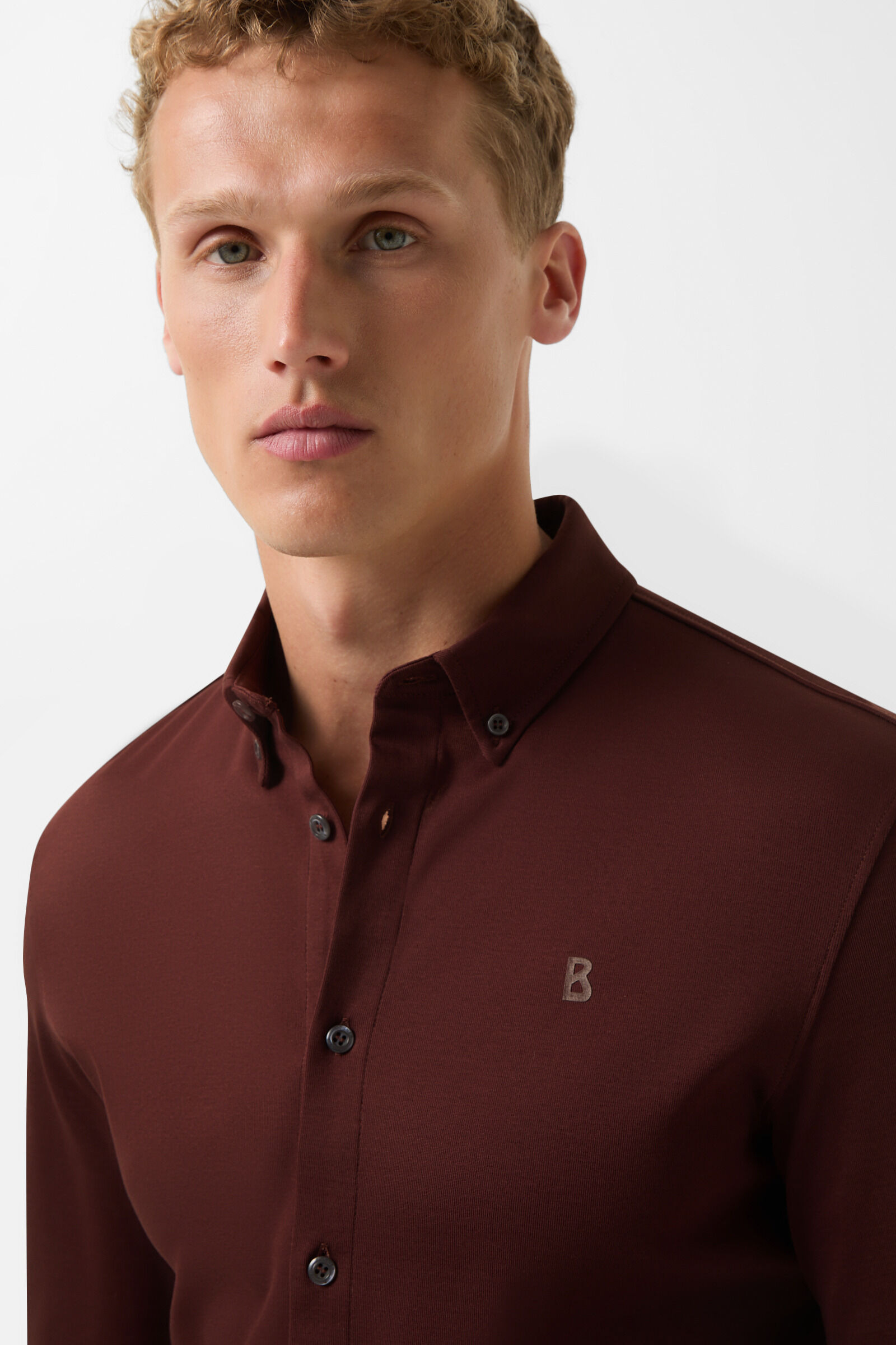 Jersey shirt Franz in Wine red - 4