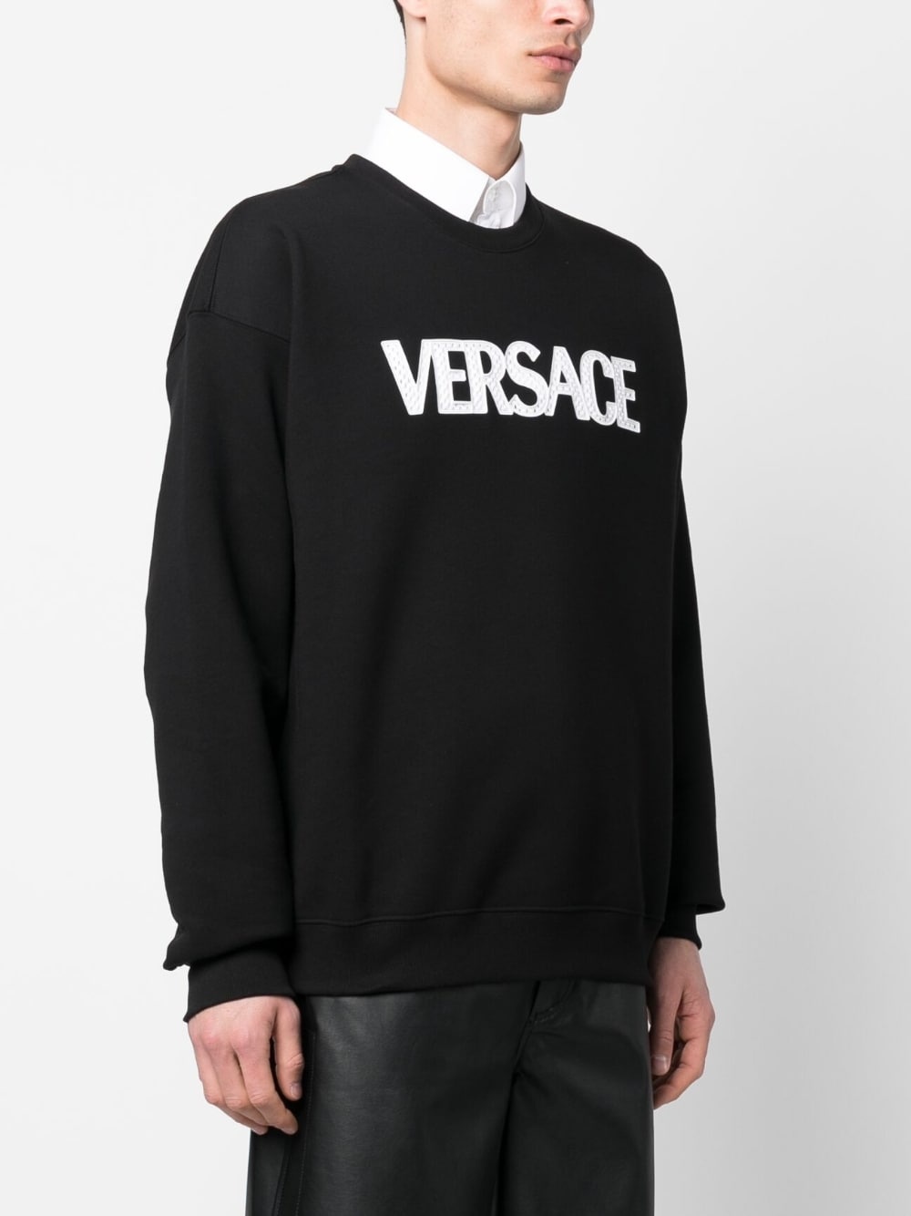 mesh logo appliqué sweatshirt - 3