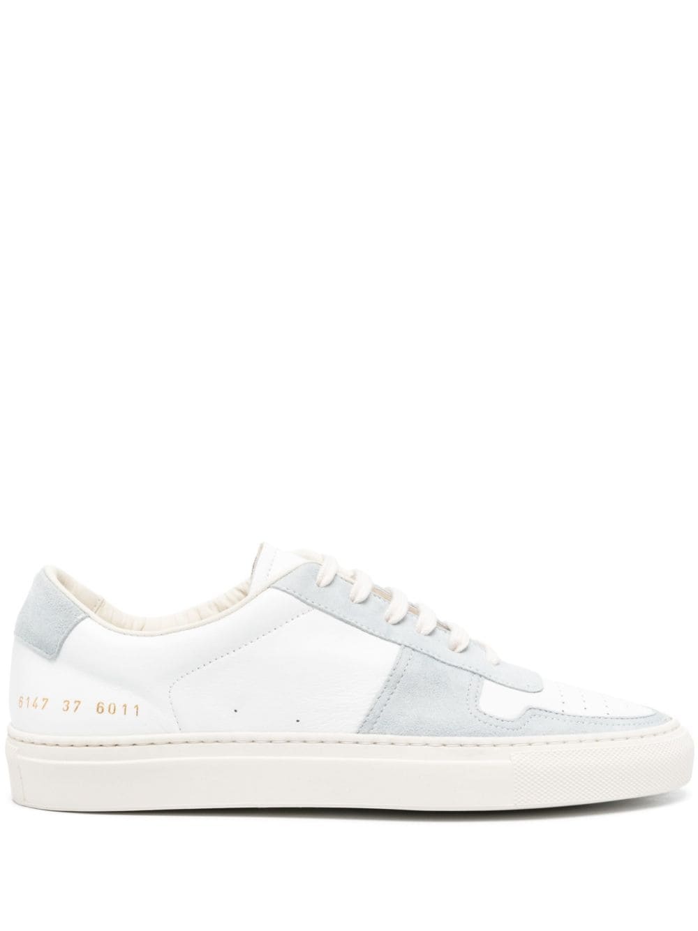 panelled leather sneakers - 1