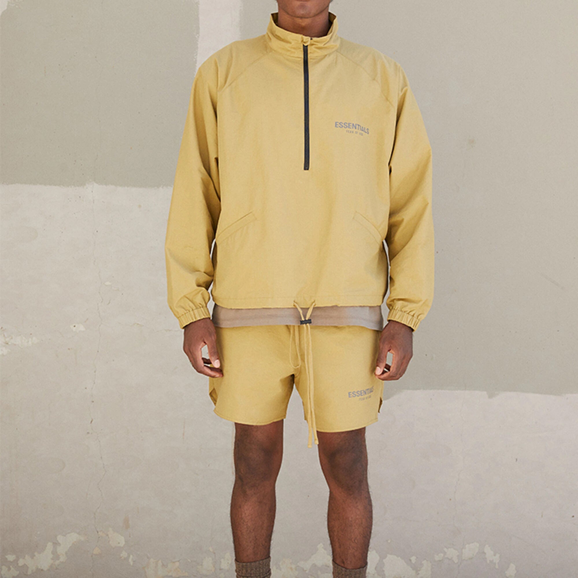 Fear of God Essentials FW21 Half Zip Track Jacket Amber FOG-FW21-018 - 7