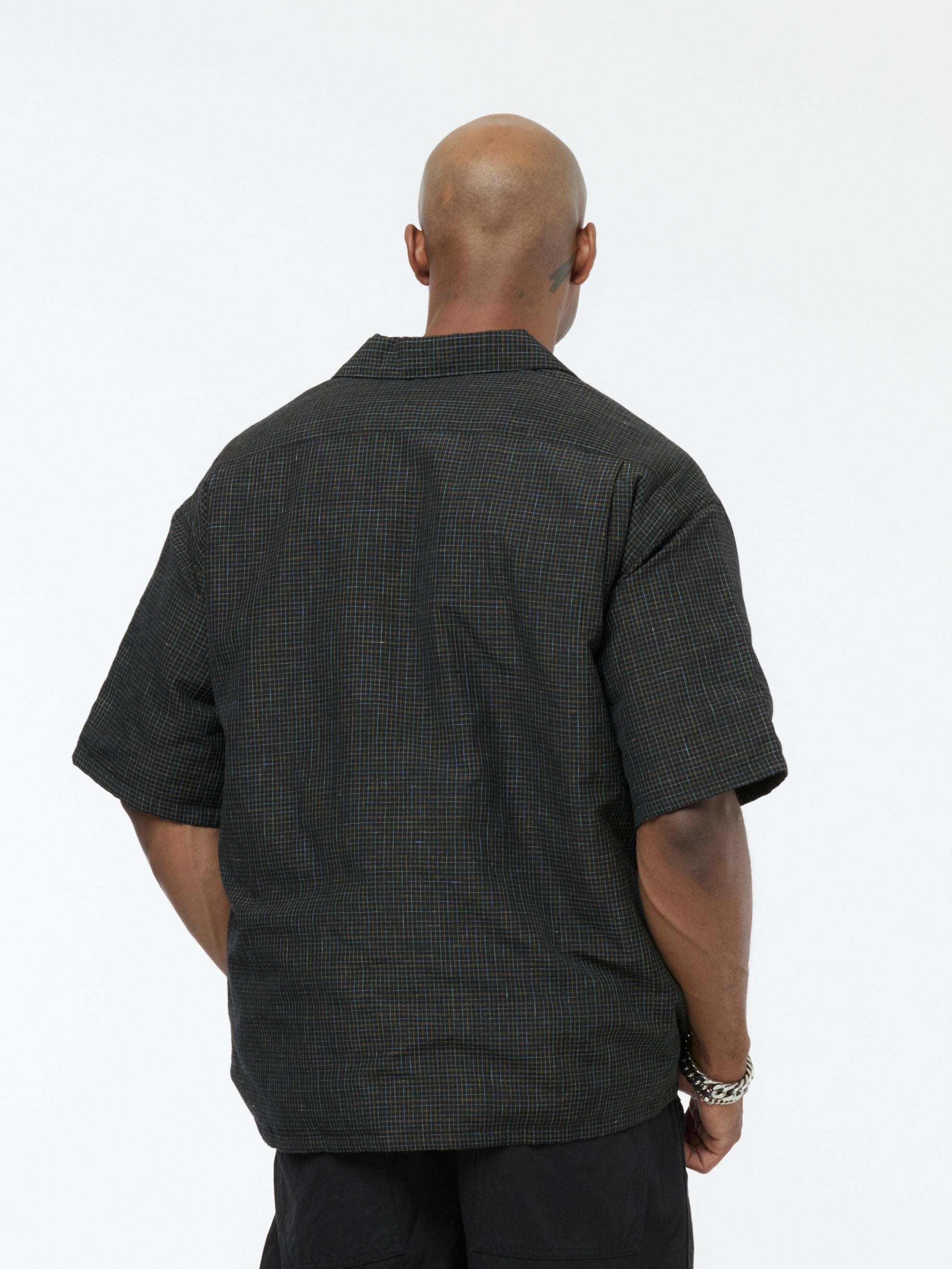 visvim WALLIS DOWN SHIRT S/S (BLACK) | unionlosangeles