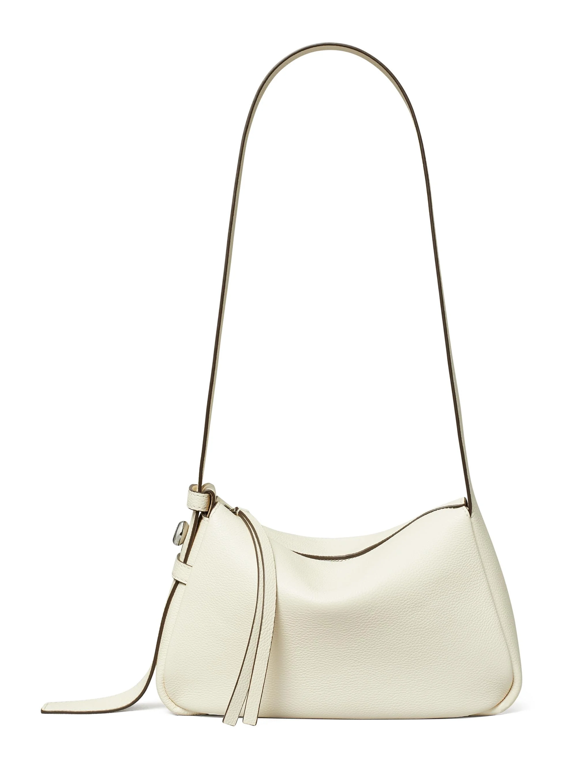 Women's Small Romy Leather Shoulder Bag - Light Cream - 1