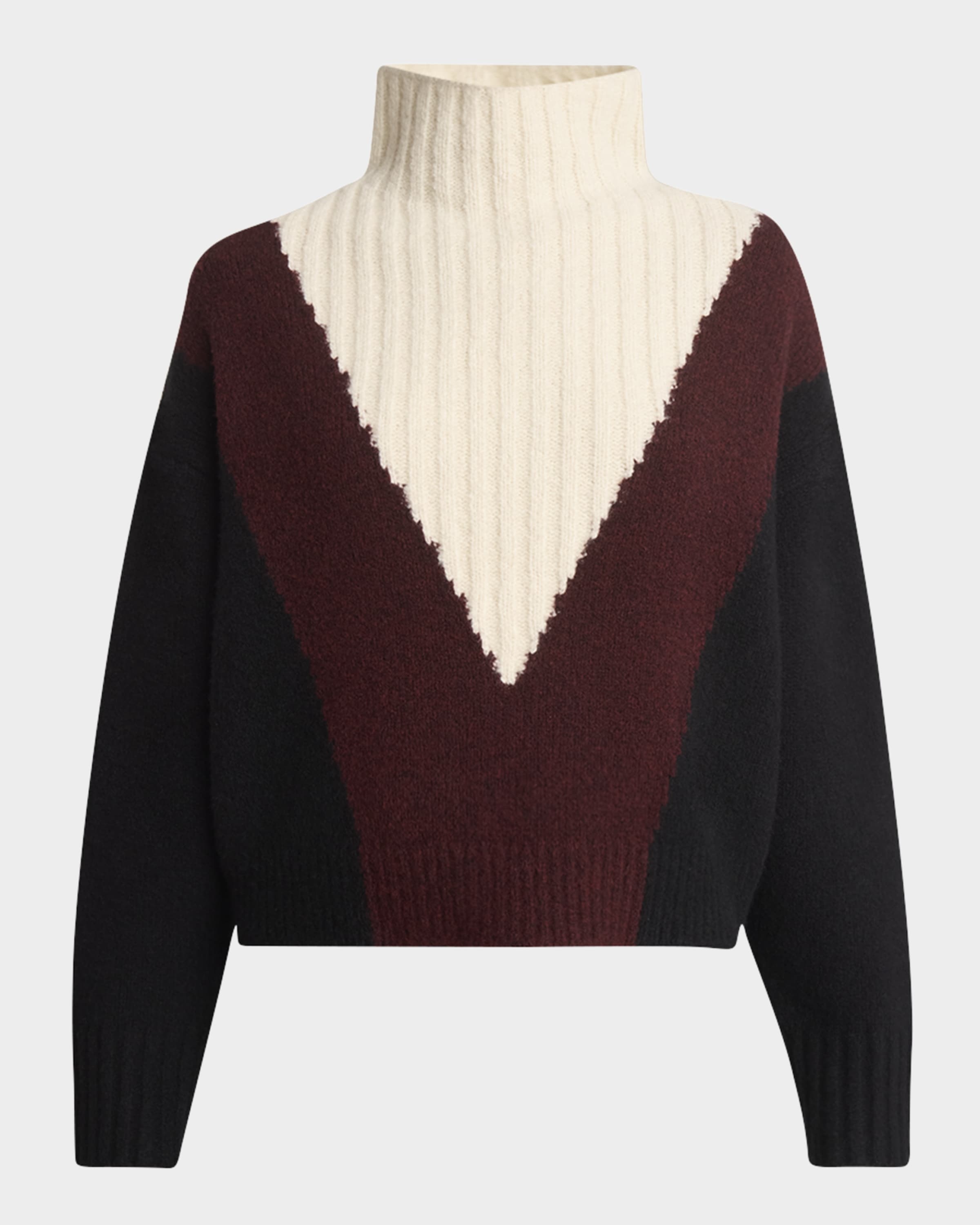 Alma Graphic Cashmere Turtleneck Sweater - 2