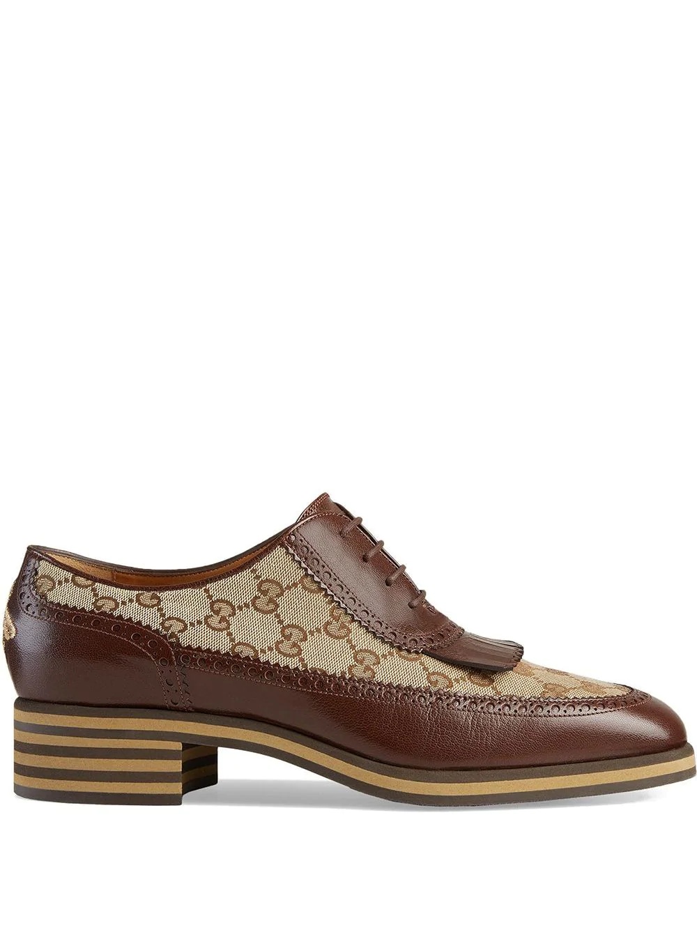 Leather and GG brogue shoes - 1