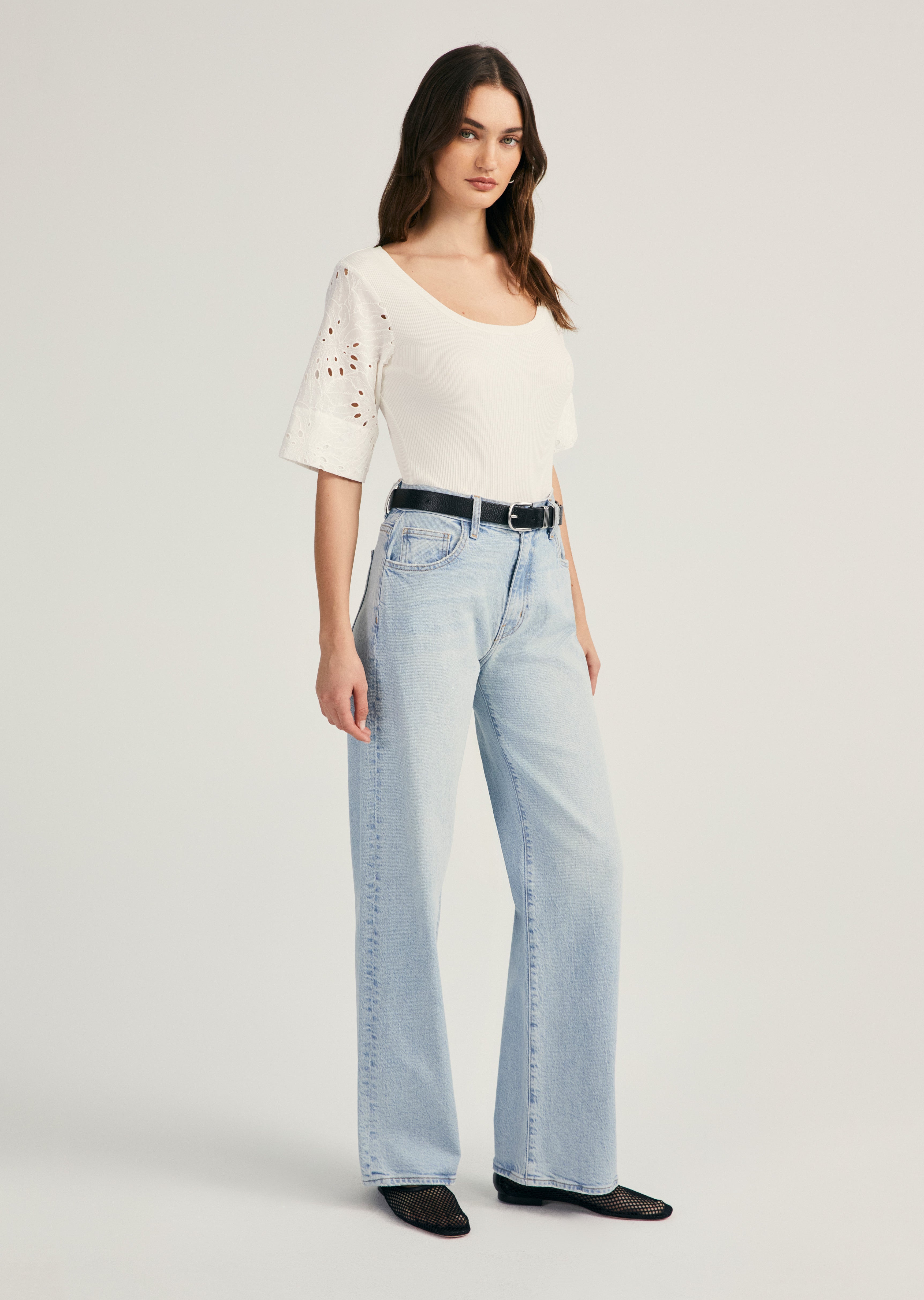 MARGAUX MIXED MEDIA TEE - 2