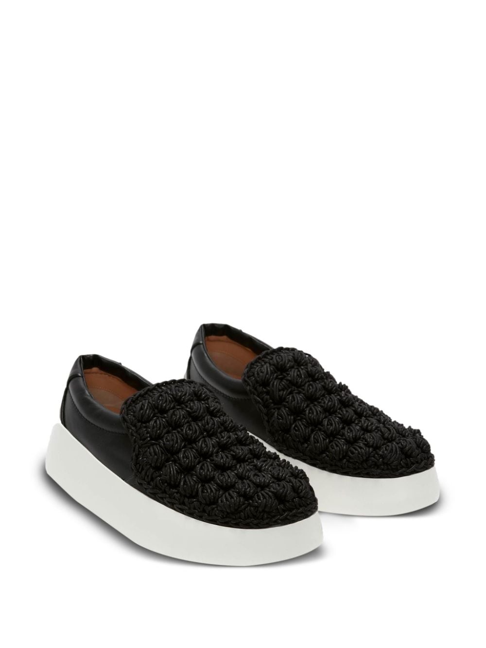 Popcorn leather loafers - 2