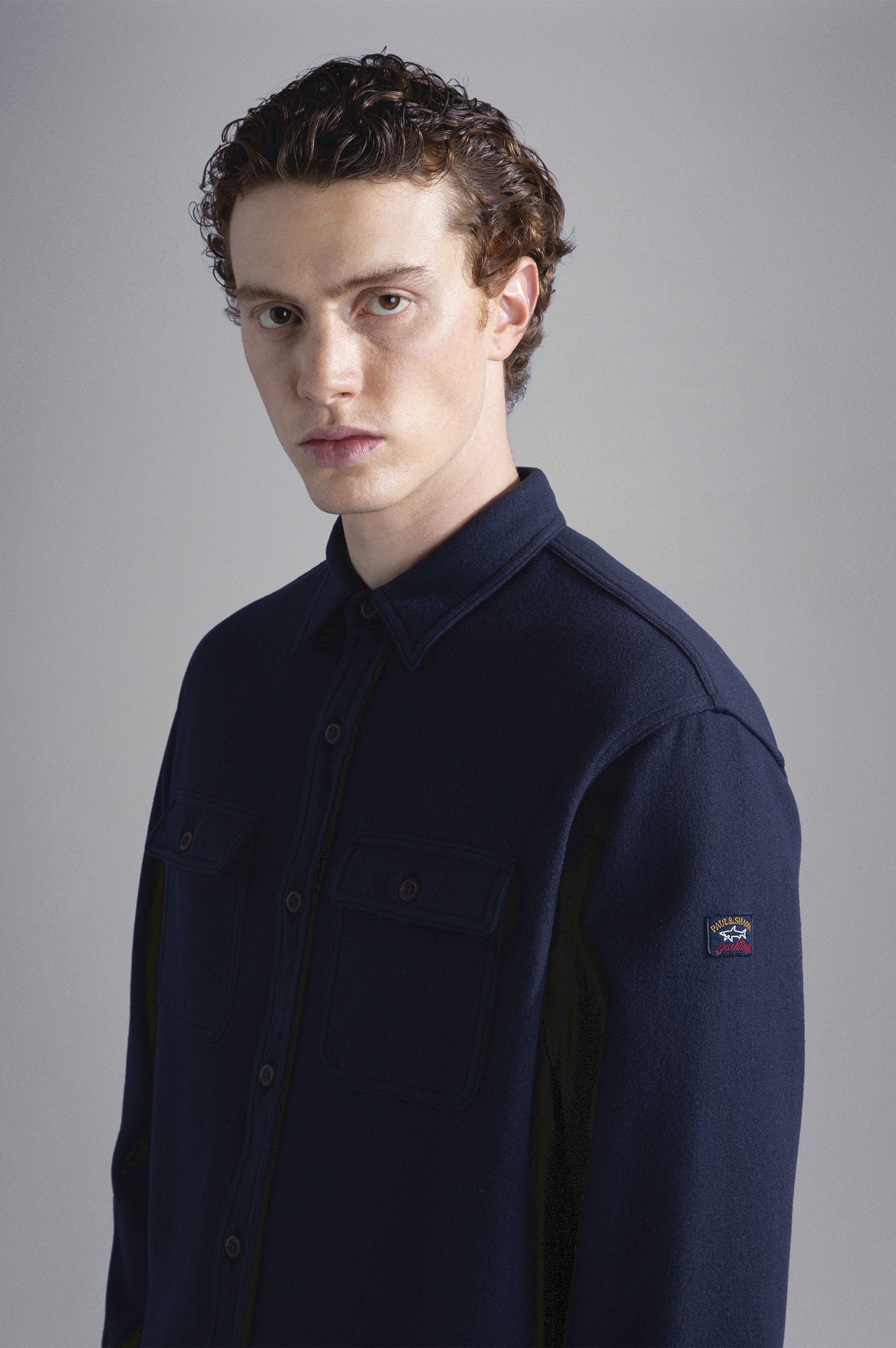 GARMENT DYED WOOL OVERSHIRT - 4