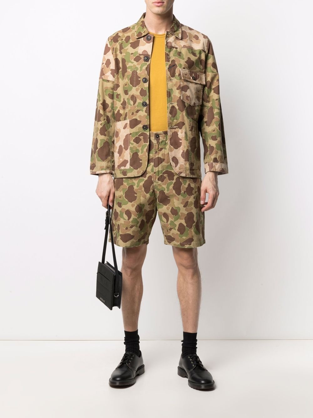 camouflage print knee-length shorts - 2