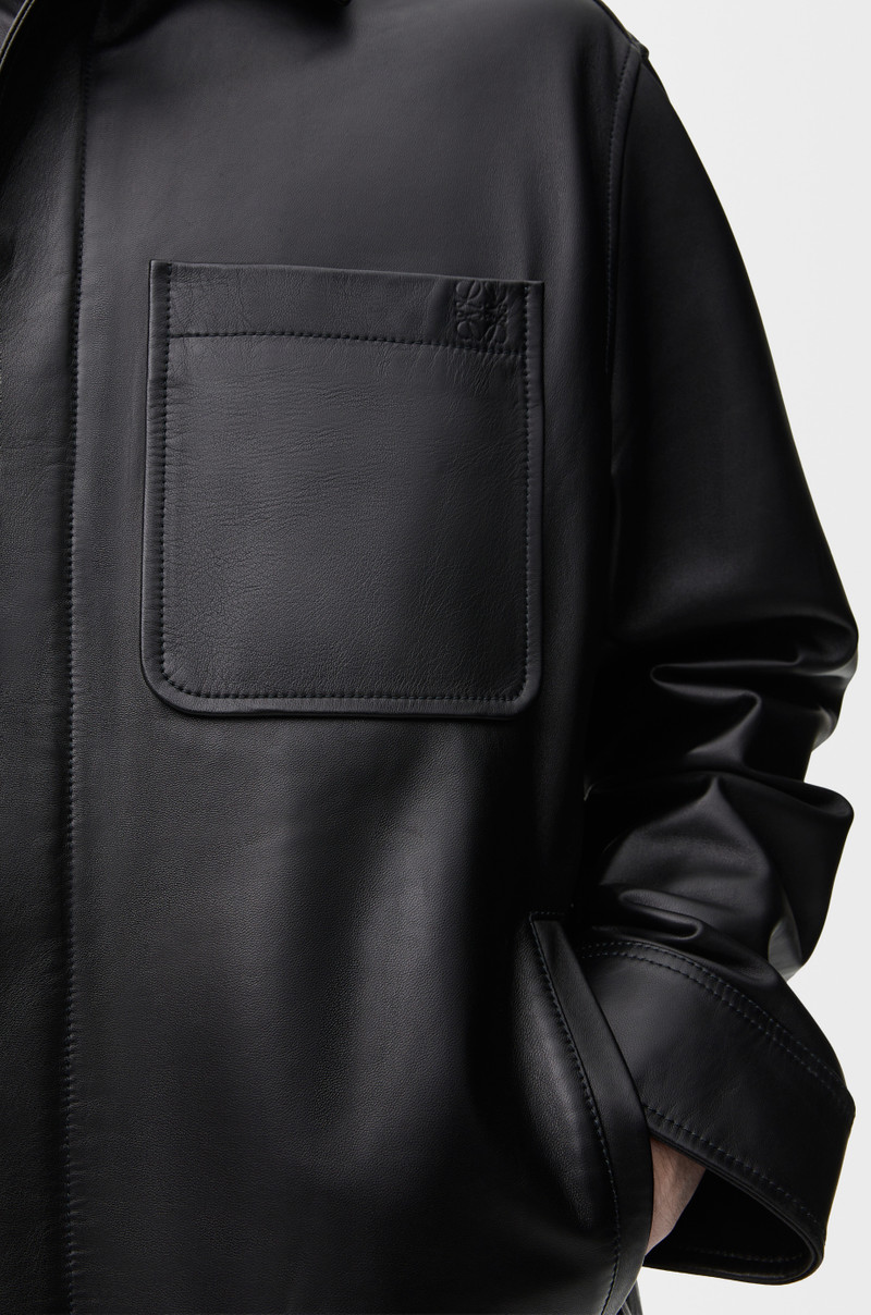 Overshirt in nappa lambskin 3
