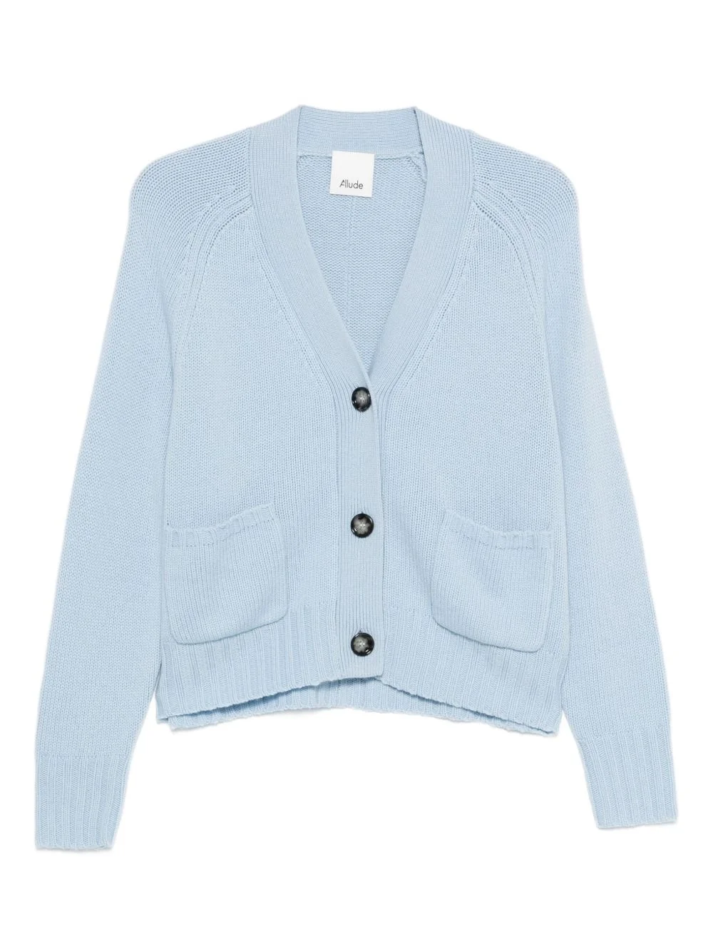 patch-pocket button-up cardigan - 1