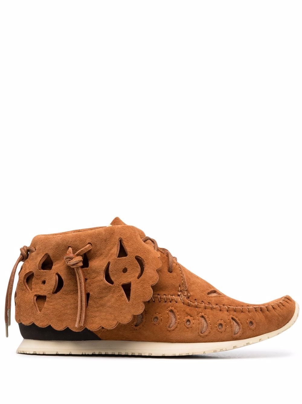 cut-out moccasin ankle boots - 1