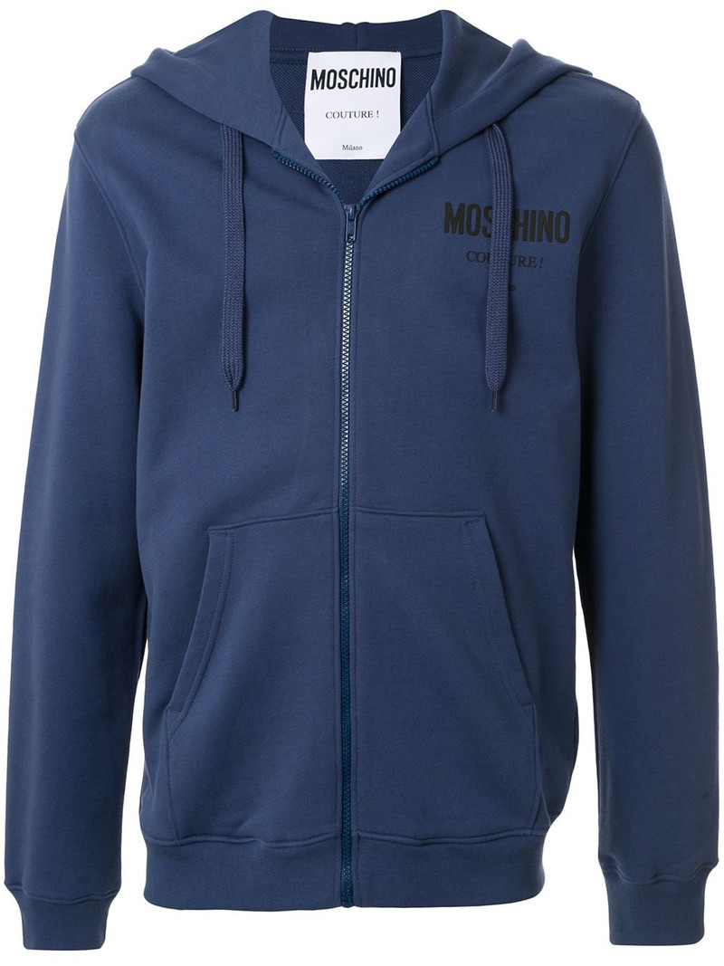 Couture logo zip-up hoodie 1