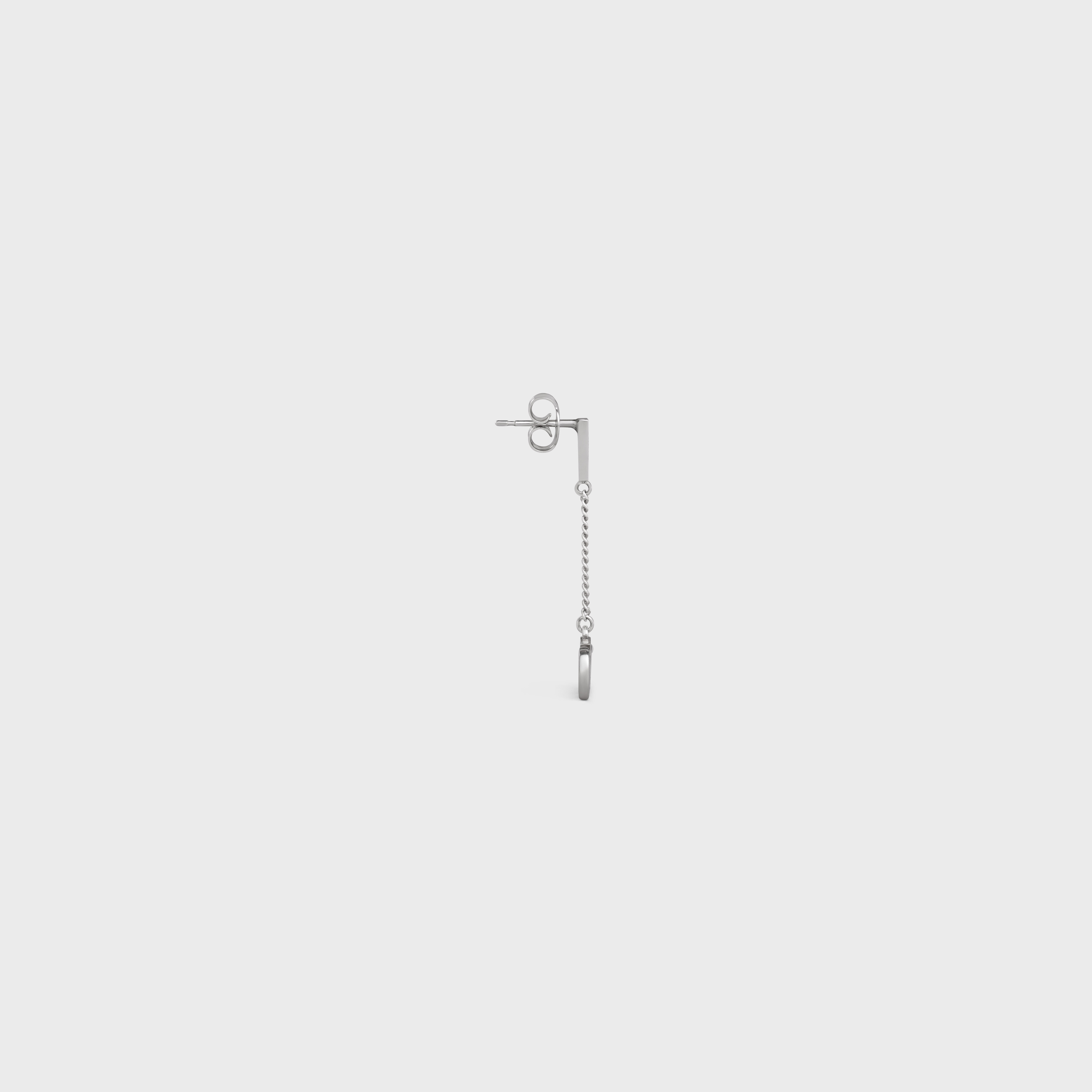 Celine Gothic Earring in Sterling Silver with Rhodium Finish - 3